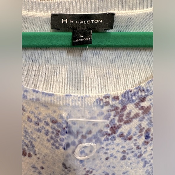 NWOT - H by Halston Abstract Animal Print Long-Sleeve Sweater - Size Large - Picture 4 of 5